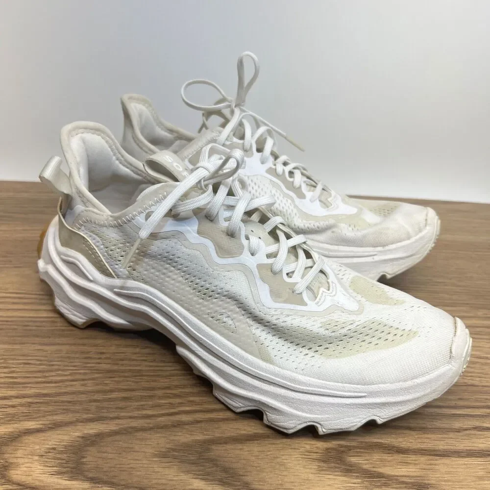 Sorel Kinetic Breakthru Running Athletic Sneaker‎ Shoe Chunky White Womens Sz 10